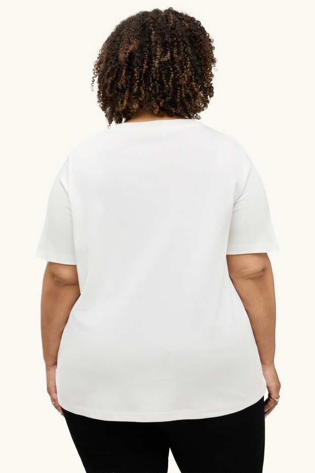 Femmes - T-shirt - regular fit - blanc