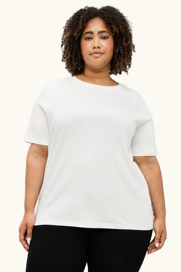 Femmes - T-shirt - regular fit - blanc