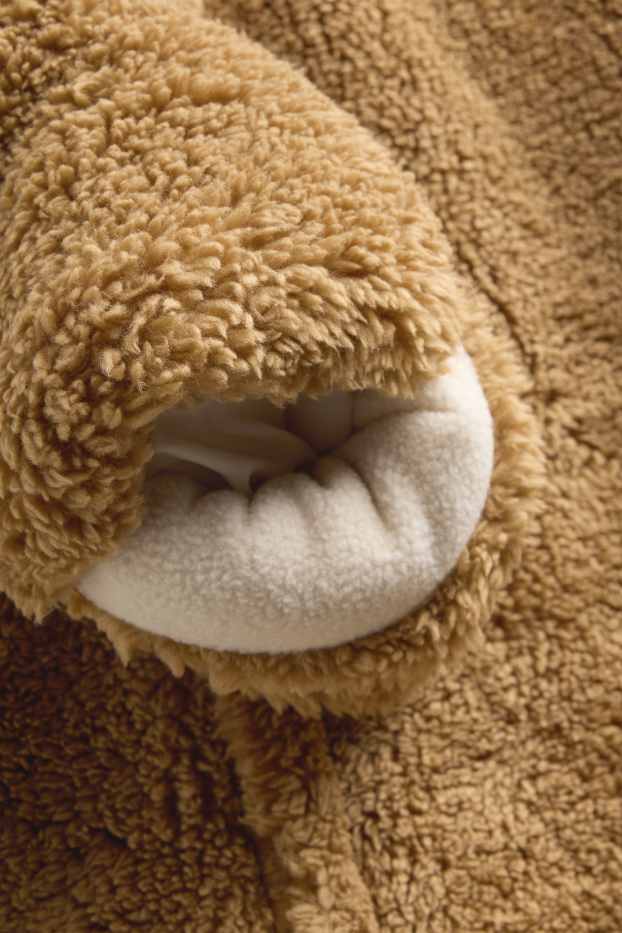 Baby Buben - Baby-Fleece-Schneeanzug mit Kapuze - braun