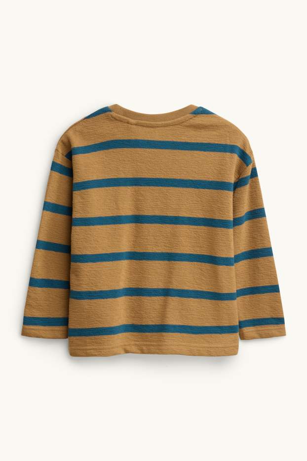 Bambini - Maglia a maniche lunghe - a righe - marrone