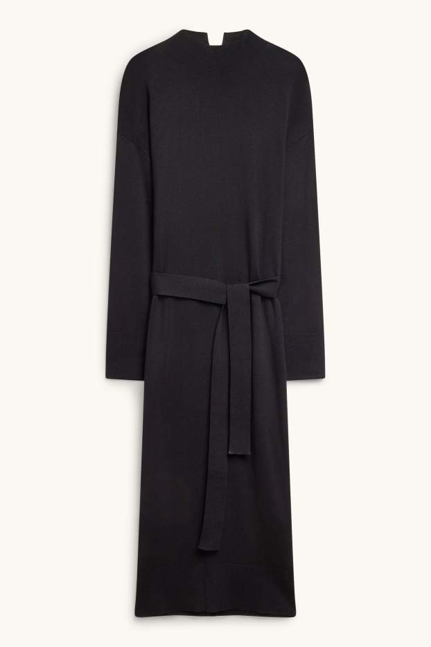 Donna - Vestito in maglia - straight fit - nero
