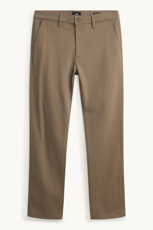 Uomo - Pantaloni chino - slim fit - marrone chiaro