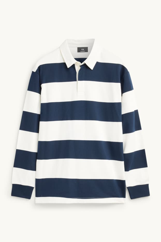 Herren - Sweatshirt - dunkelblau / weiss