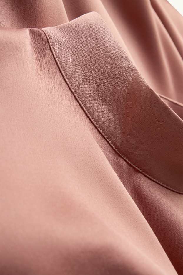 Femmes - Chemisier en satin - saumon