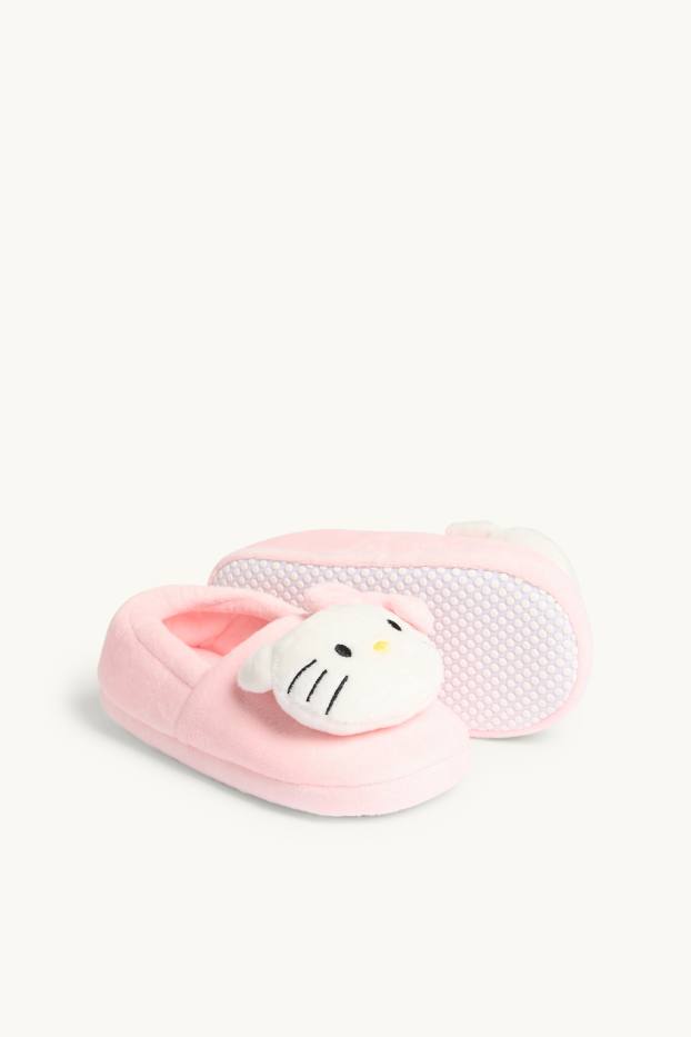 Copii - Fete - Hello Kitty - papuci de casă - roz