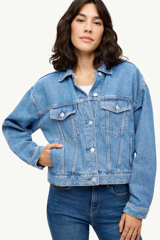 Femmes - Veste en jean - jean bleu clair