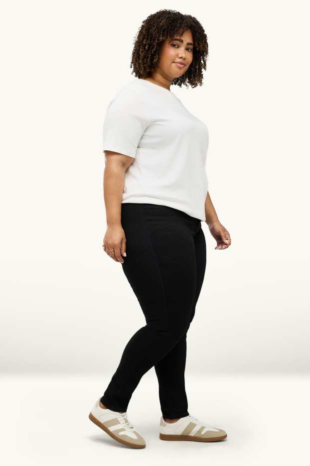 Donna - Jegging jeans - vita alta - nero