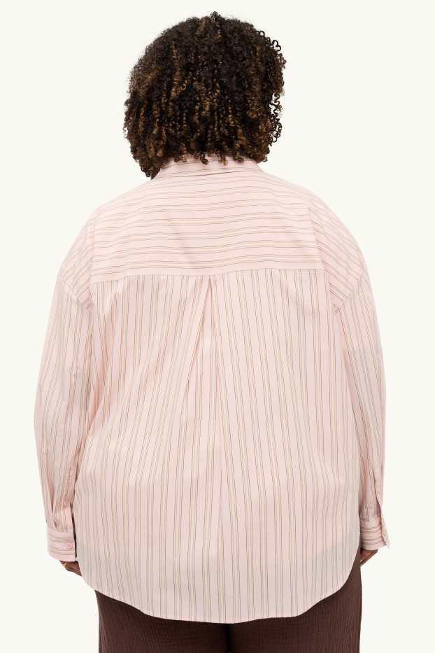 Femmes - Chemise-blouse - à rayures - rose