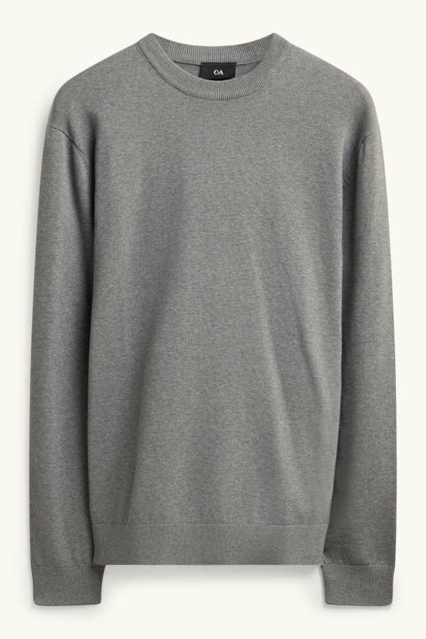 Hommes - Pull - gris chiné