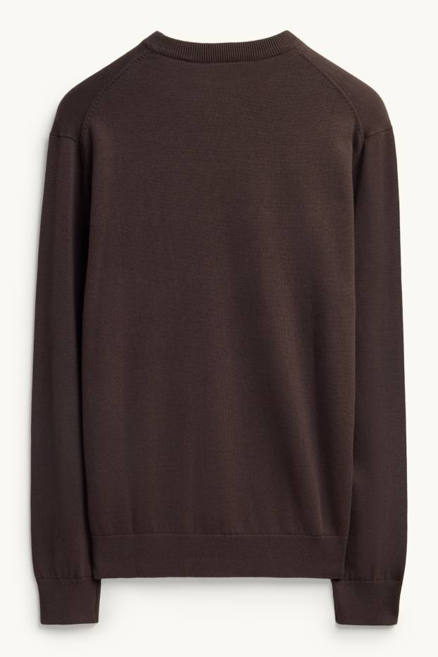 Hommes - Pull - marron foncé