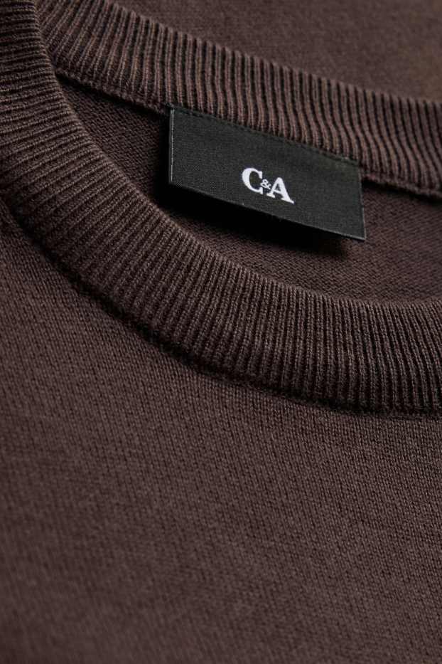 Hommes - Pull - marron foncé