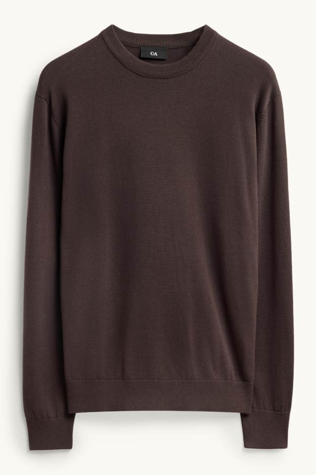 Hommes - Pull - marron foncé