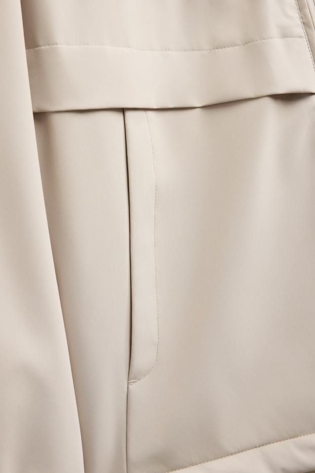 Herren - Jacke mit Kapuze - gefüttert - hellbeige