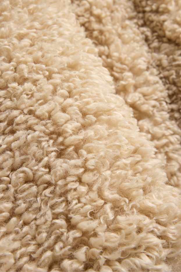 Donna - Giacca effetto peluche - beige