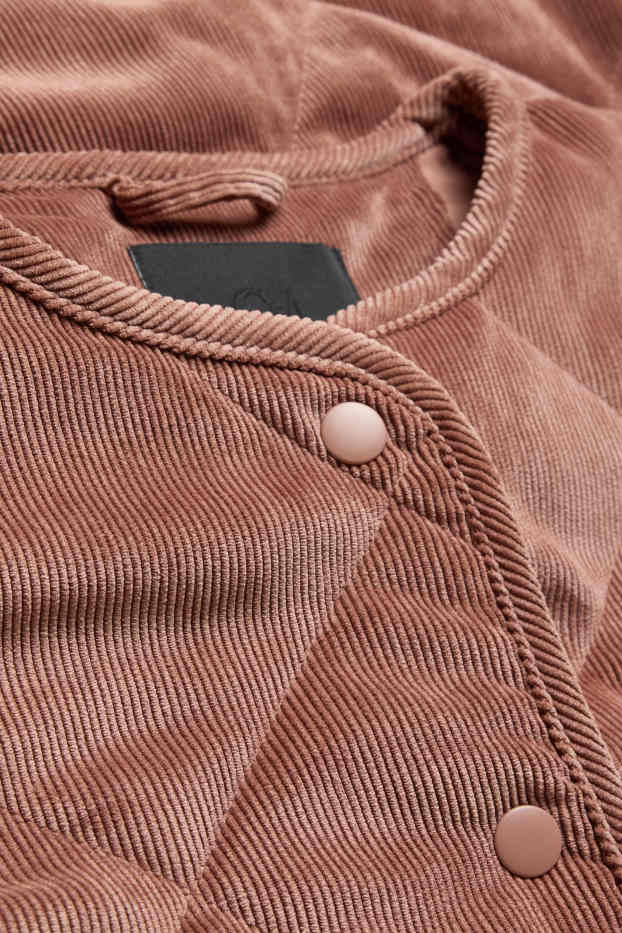 Damen - Cord-Steppjacke - rostbraun