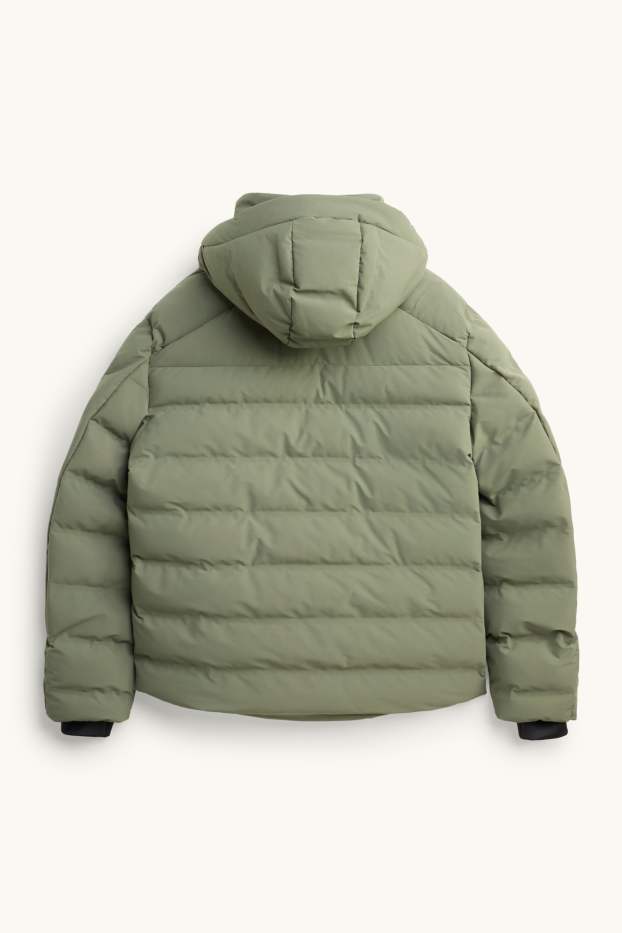Hommes - Doudoune de sport avec capuche - doublée - vert