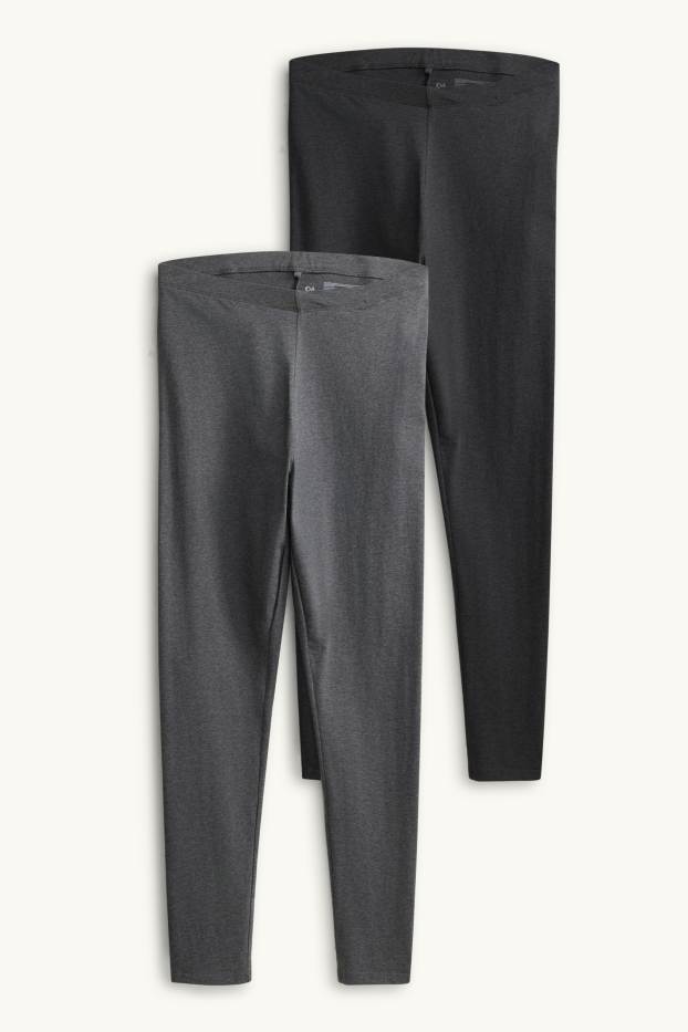 Women - Multipack of 2 - leggings - dark gray melange
