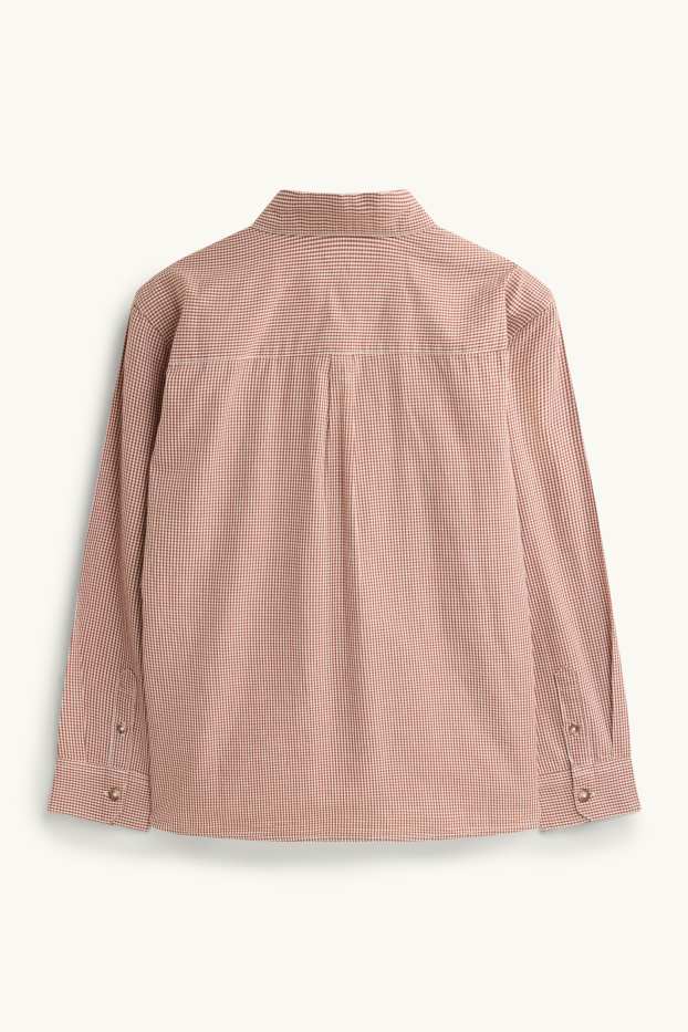 Nen - Camisa - de quadres - vermell/blanc