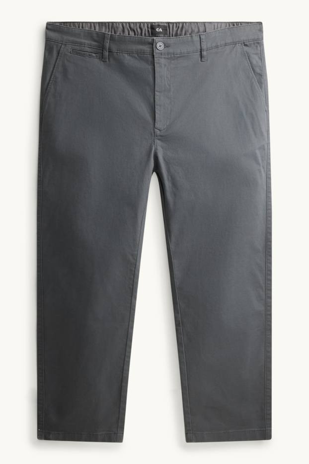Hommes - Chino - regular fit - gris foncé
