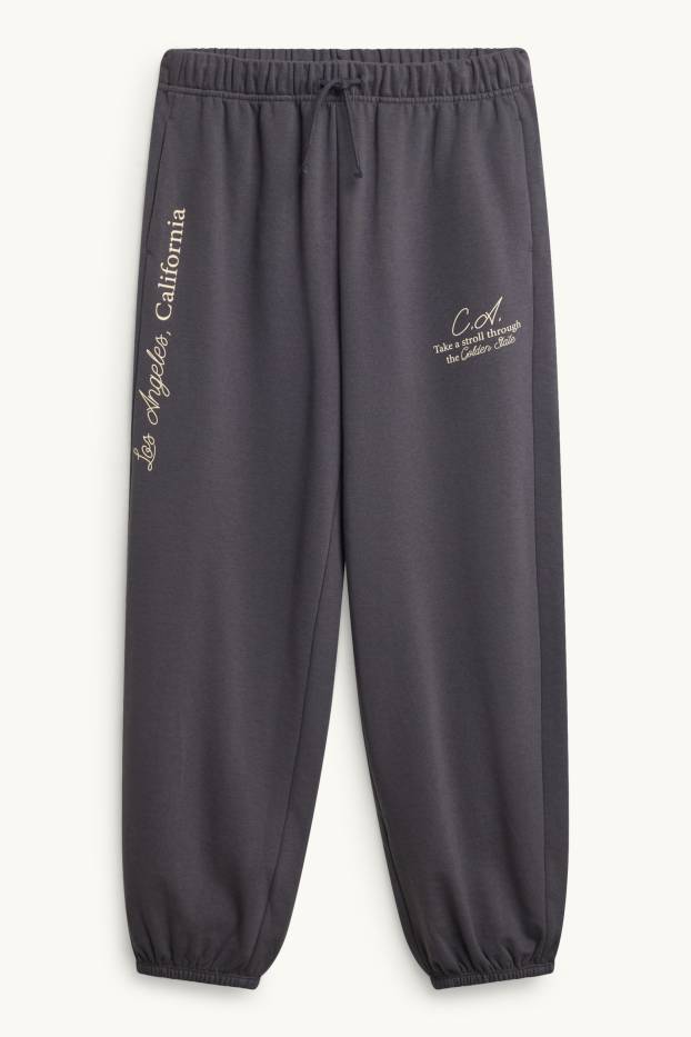 Kinderen: meisjes - Joggingbroek - donkergrijs