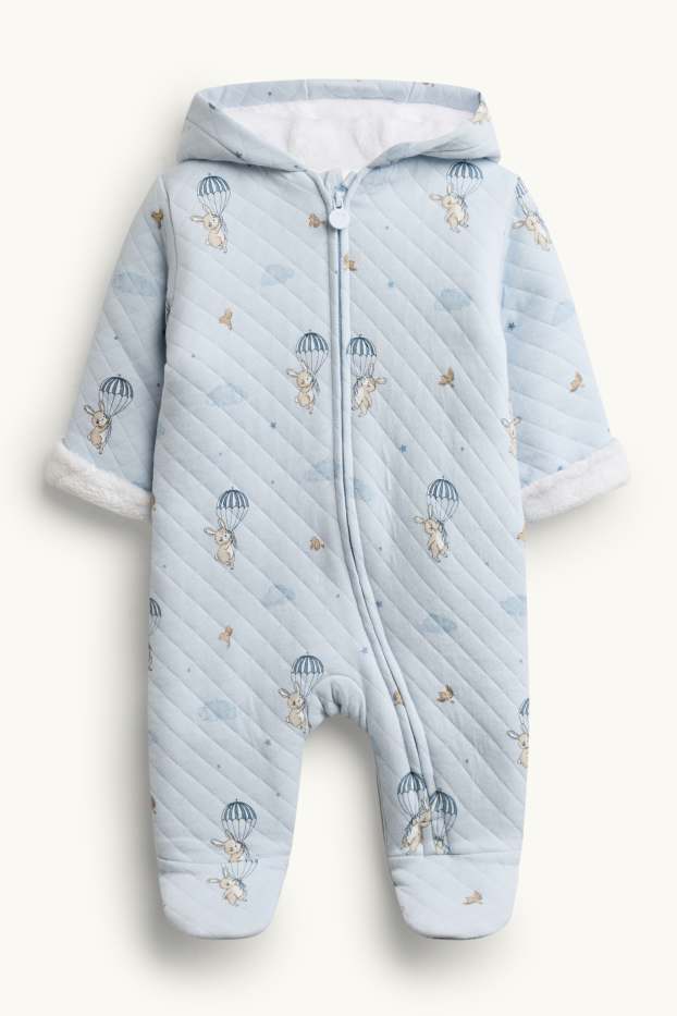 Baby Buben - Häschen - Baby-Schlafanzug - hellblau