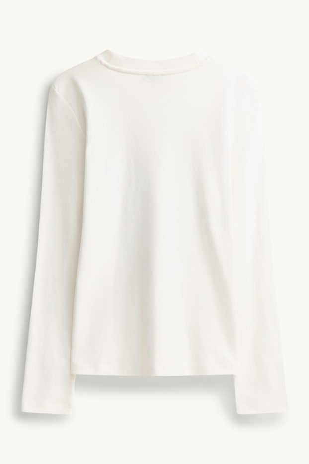 Dames - Longsleeve - regular fit - wit