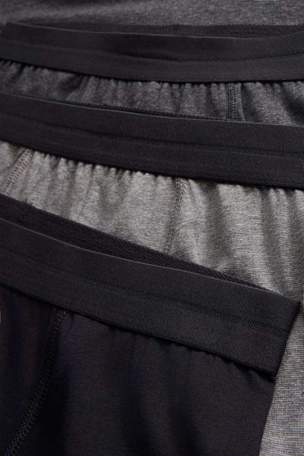 Heren - Set van 3 - boxershort - jersey - grijs / zwart