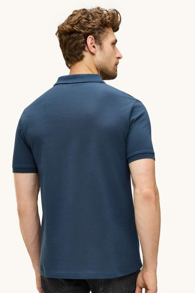Men - Polo shirt - regular fit - dark blue
