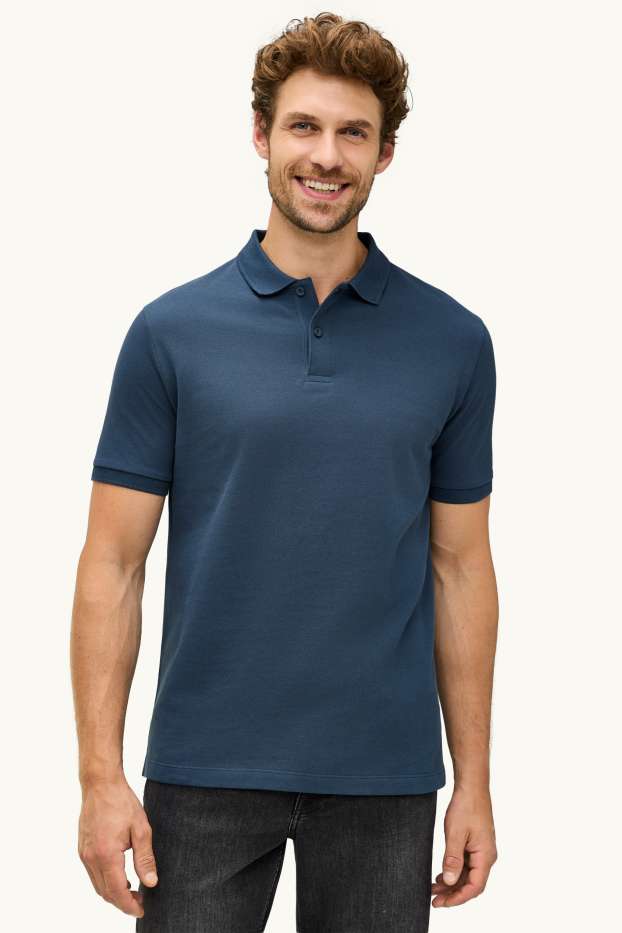 Men - Polo shirt - regular fit - dark blue