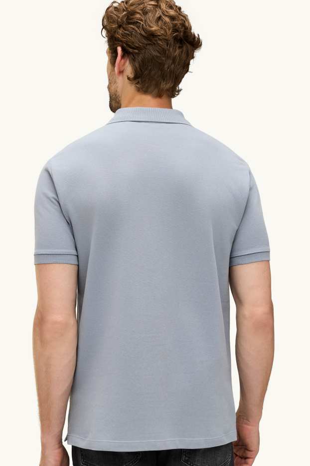 Men - Polo shirt - regular fit - gray