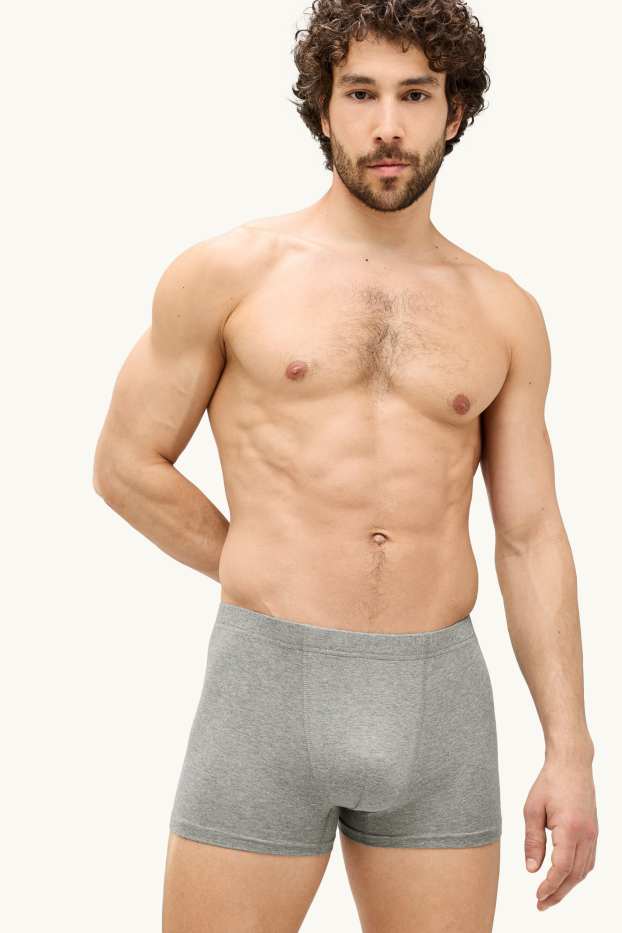 Bărbați - Multipack 5 perechi - chiloți boxer - gri deschis