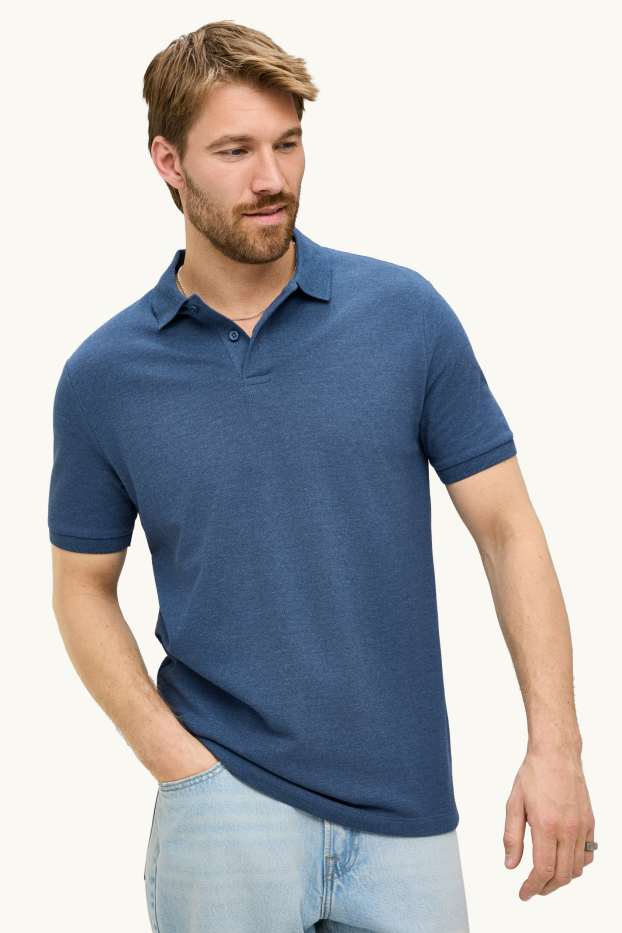 Heren - Poloshirt - regular fit - zwart