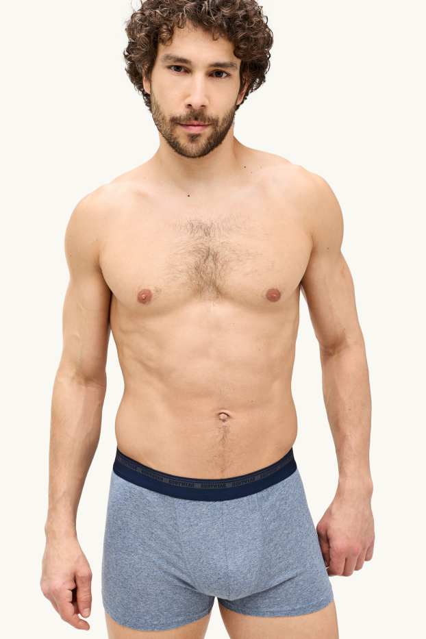 Bărbați - Multipack 3 perechi - chiloți boxer - albastru închis