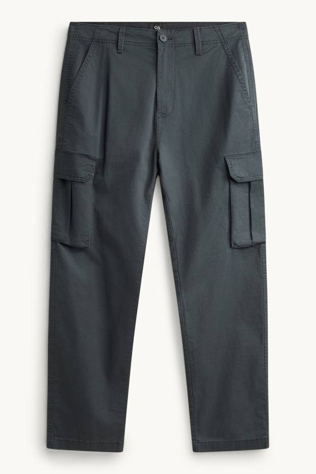 Hommes - Pantalon cargo - gris foncé