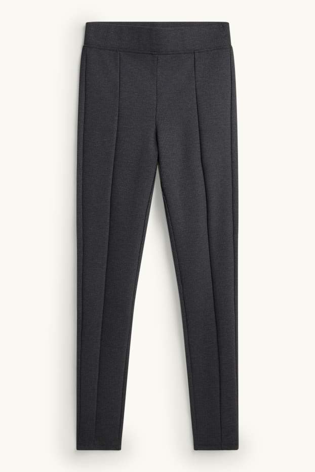 Donna - Leggings - tessuto tramato - grigio scuro-melange