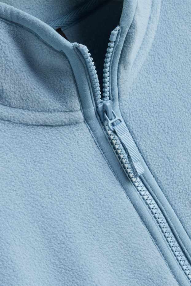 Women - Fleece jacket - light blue