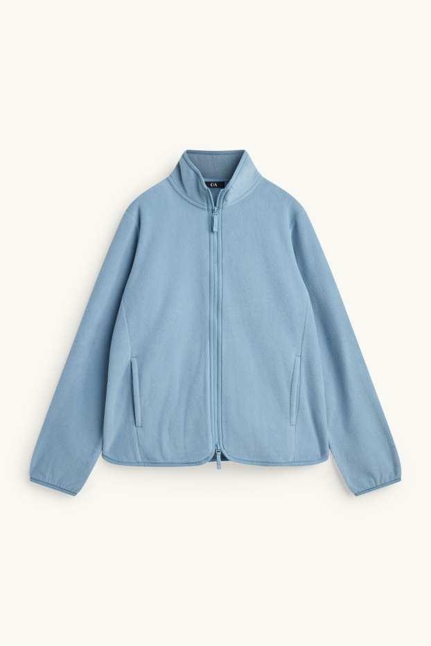 Women - Fleece jacket - light blue