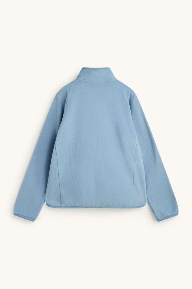 Women - Fleece jacket - light blue