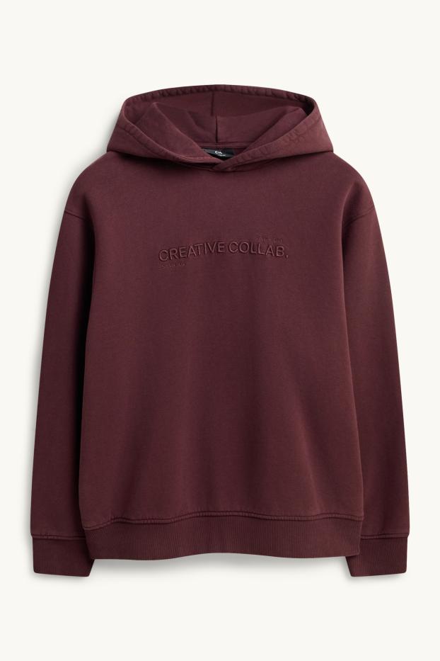 Herren - Hoodie - dunkelrot