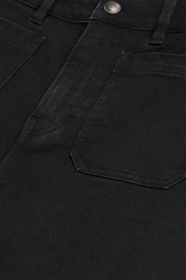 Dona - Wide leg Jeans - mid waist - negre