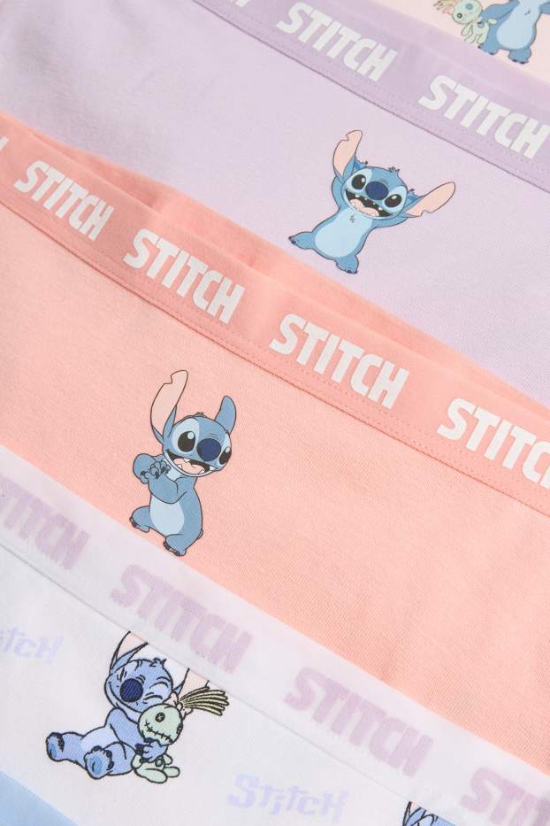 Enfants filles - Lot de 5 - Lilo et Stitch - caleçons - rose tendre