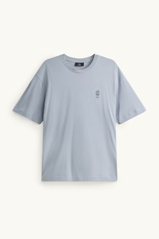 Hommes - T-shirt - relaxed fit - gris