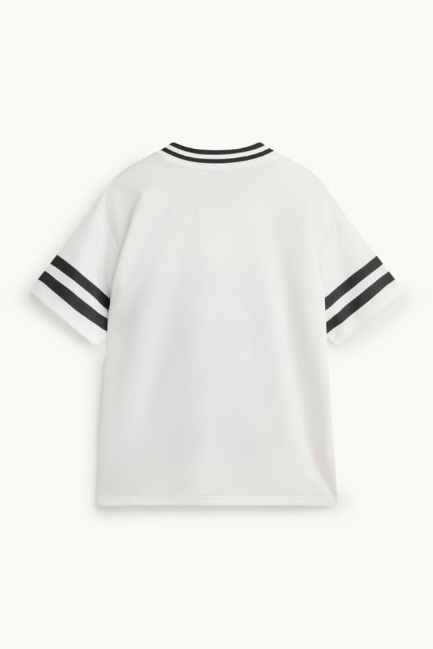 Kinder Mädchen - San Diego - Kurzarmshirt - Oversized - weiß / schwarz