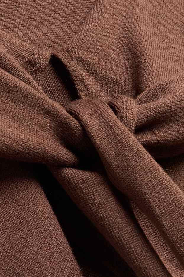 Women - Jumper - short sleeve - brown