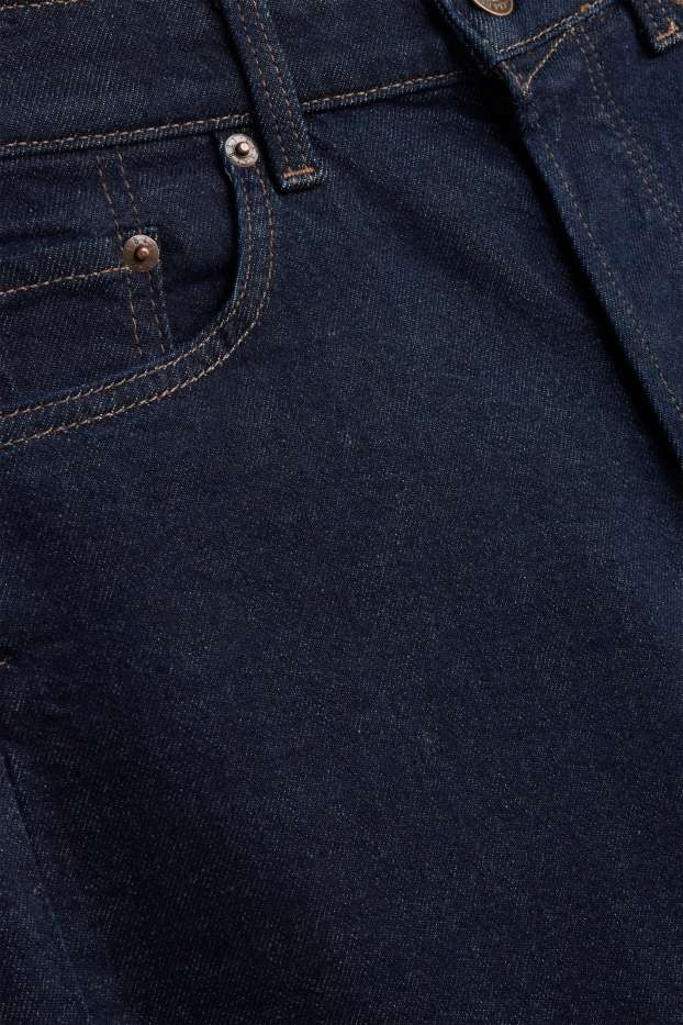 Dames - Boyfriend jeans - mid waist - jeansdonkerblauw