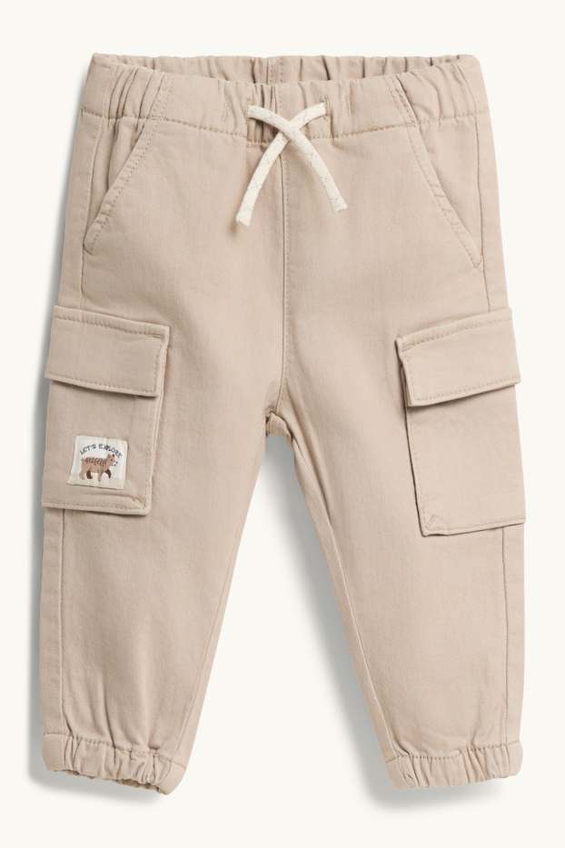 Neonati - Orsetto - pantaloni cargo neonati - beige