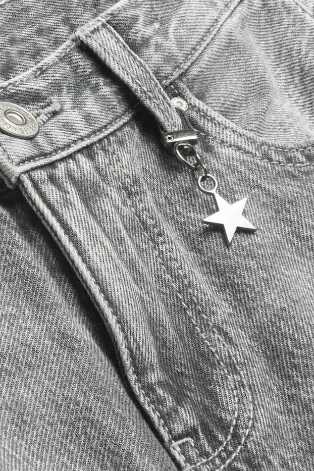 Kinder Mädchen - Stern - Skater Jeans - jeansgrau
