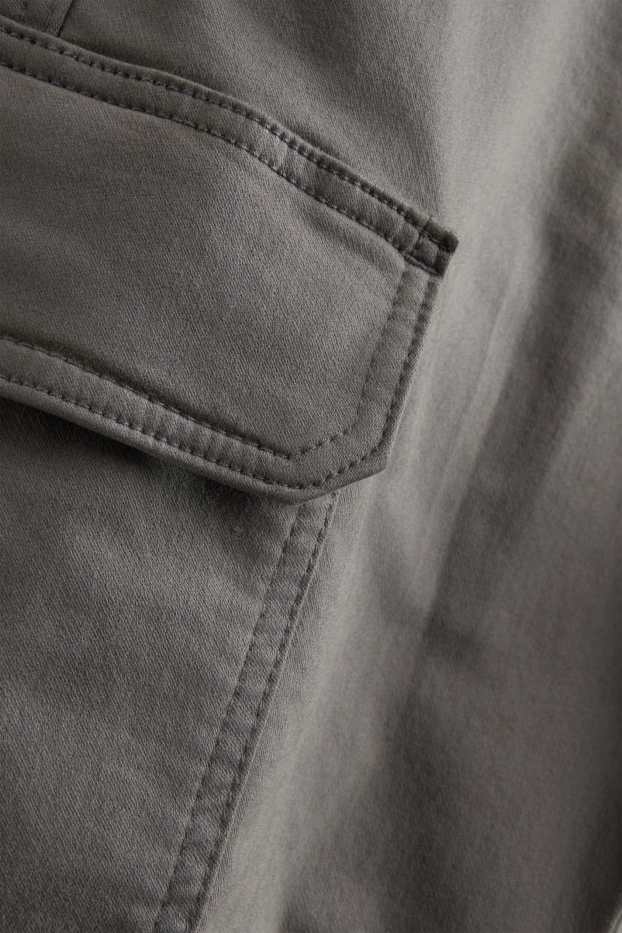 Bărbați - Pantaloni cargo - tapered fit - gri