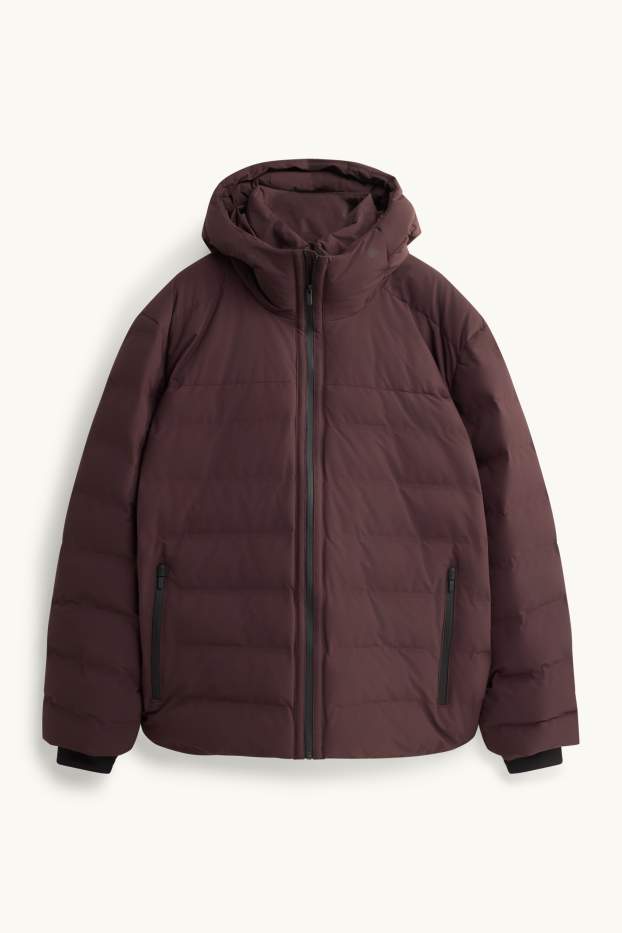 Herren - Funktions-Steppjacke mit Kapuze - gefüttert - braun