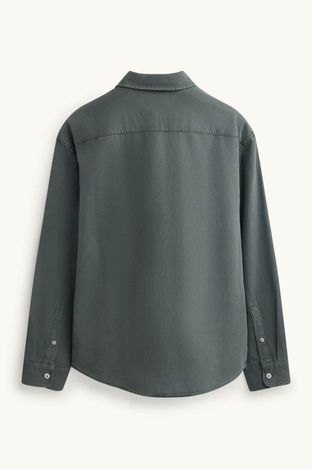 Herren - Hemd - Relaxed Fit - Kent - dunkelgrün